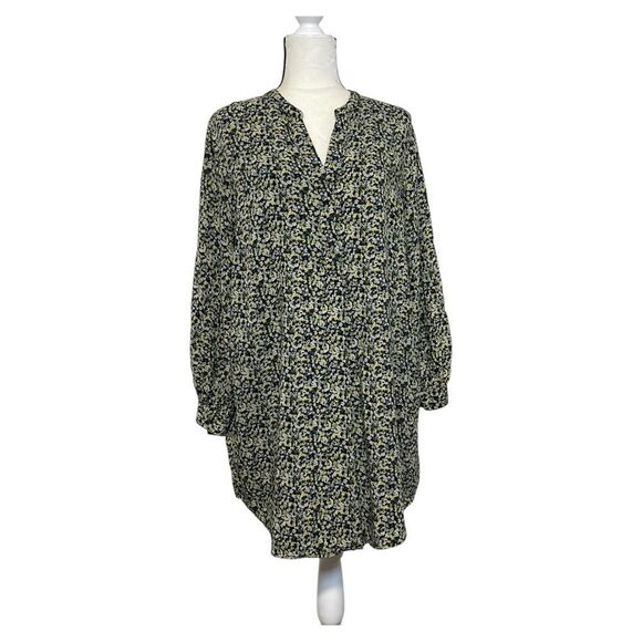 H&M Floral Long Sleeve Dress Size Large - Picture 1 of 14